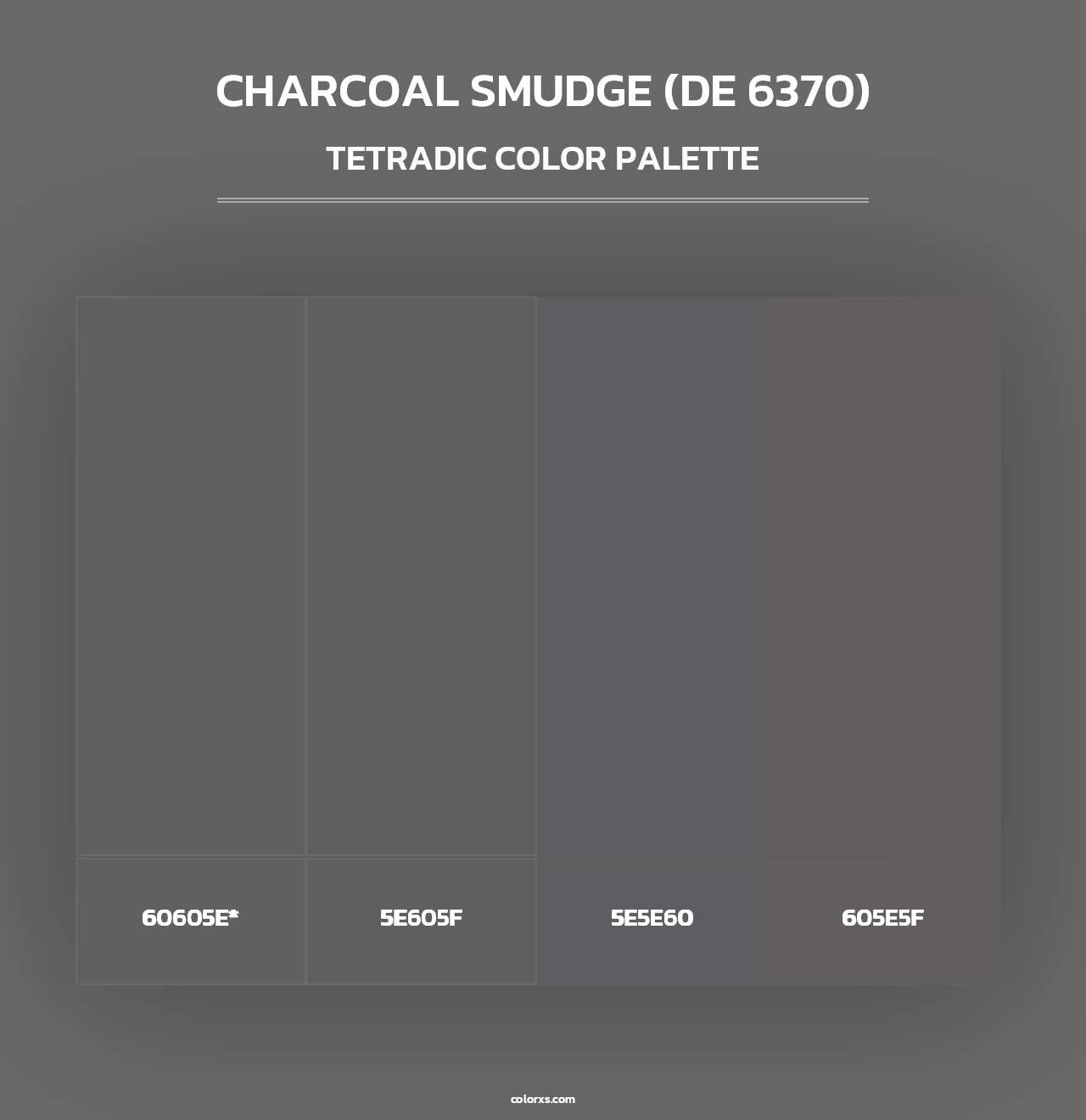 Charcoal Smudge (DE 6370) - Tetradic Color Palette