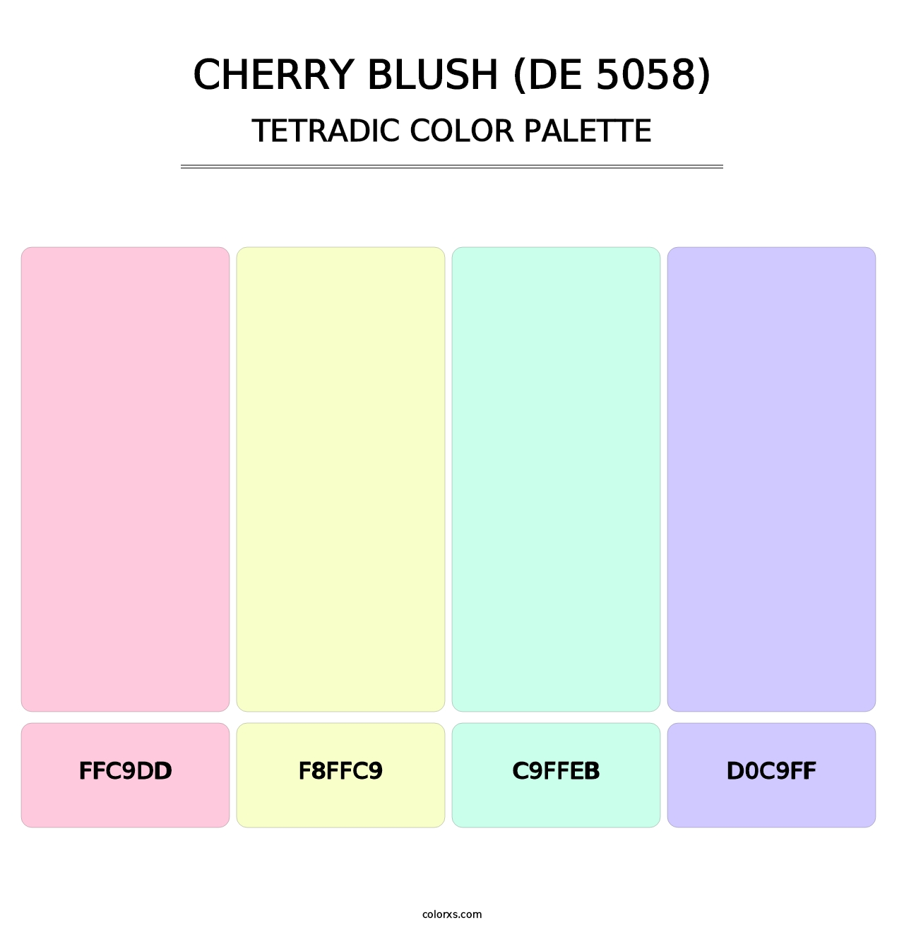 Cherry Blush (DE 5058) - Tetradic Color Palette
