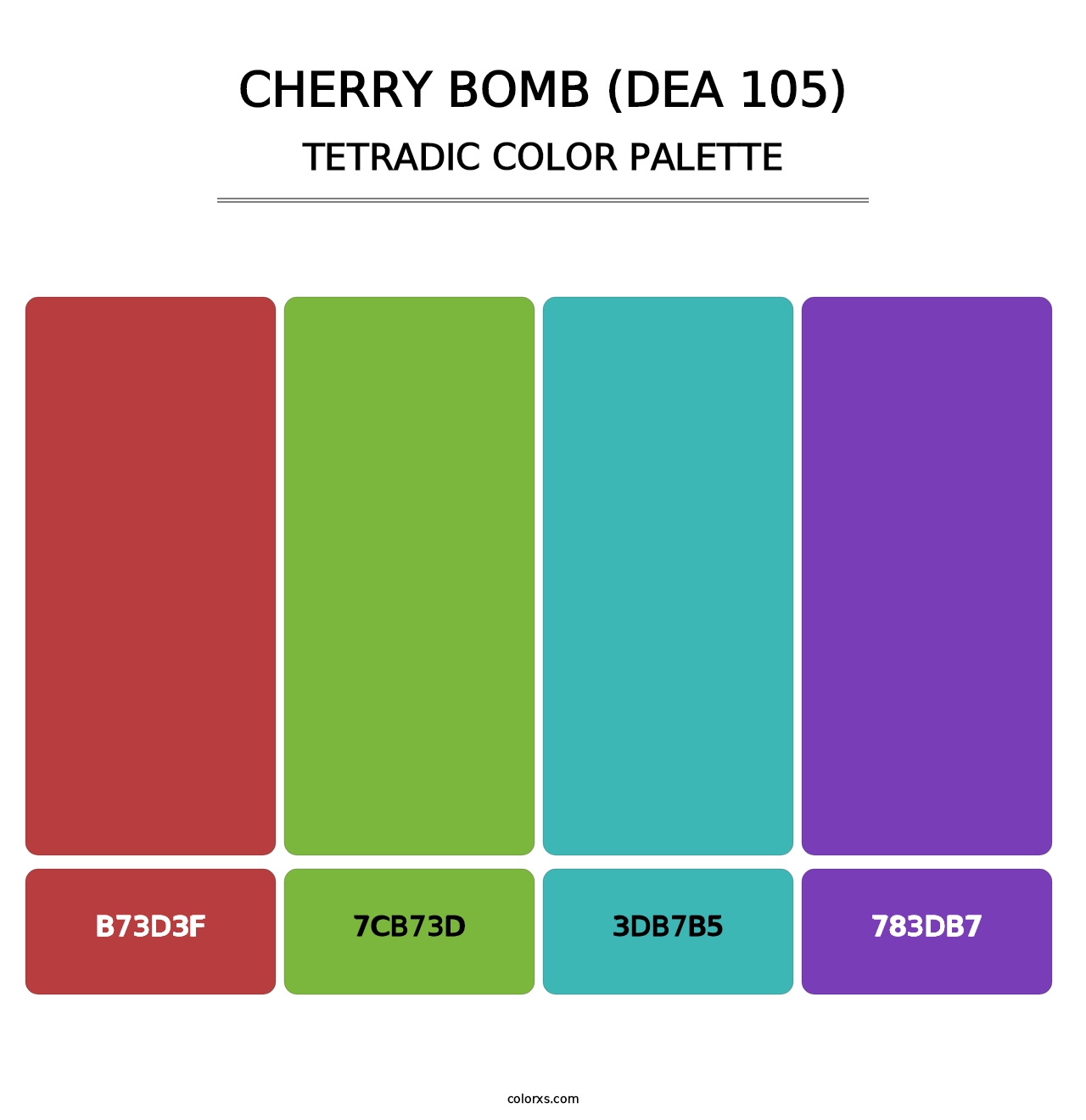 Cherry Bomb (DEA 105) - Tetradic Color Palette