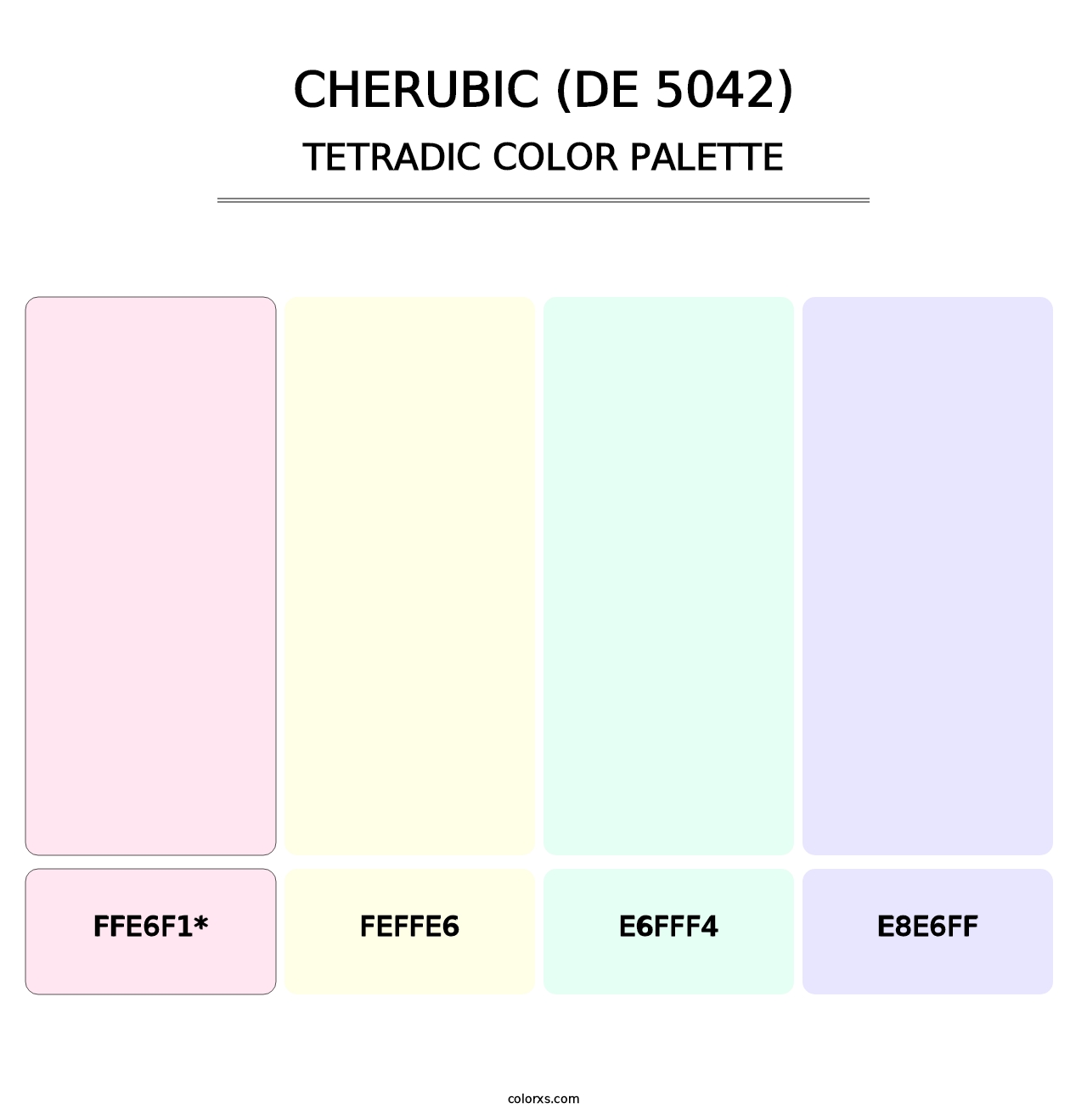Cherubic (DE 5042) - Tetradic Color Palette