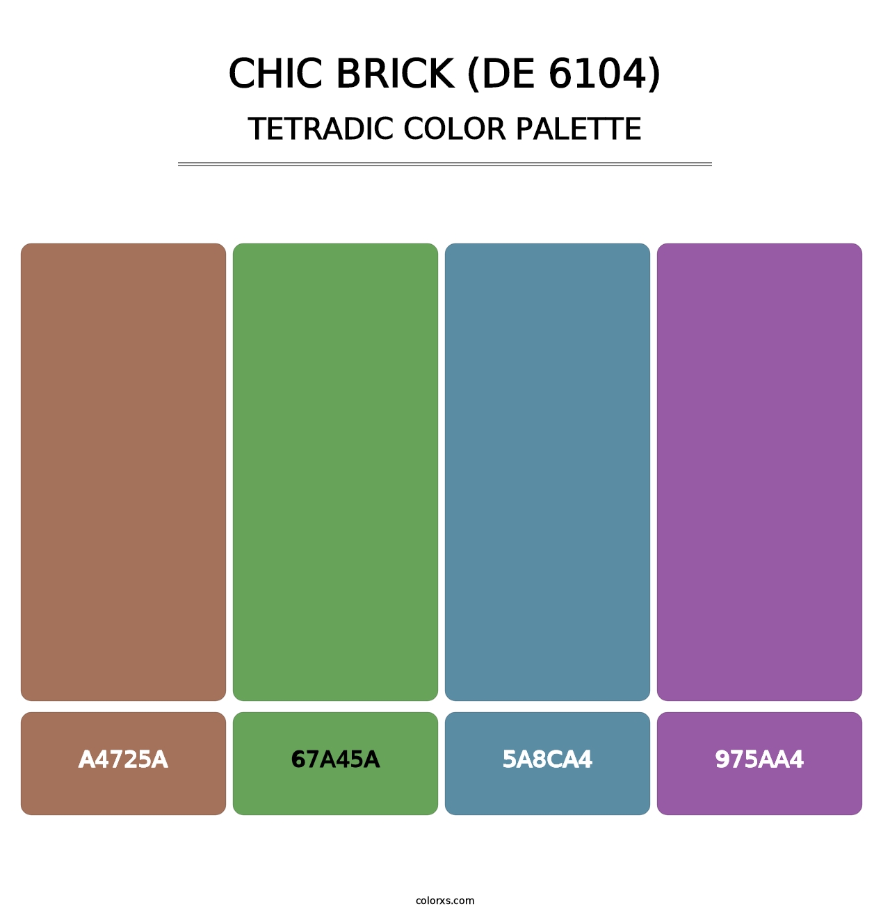 Chic Brick (DE 6104) - Tetradic Color Palette