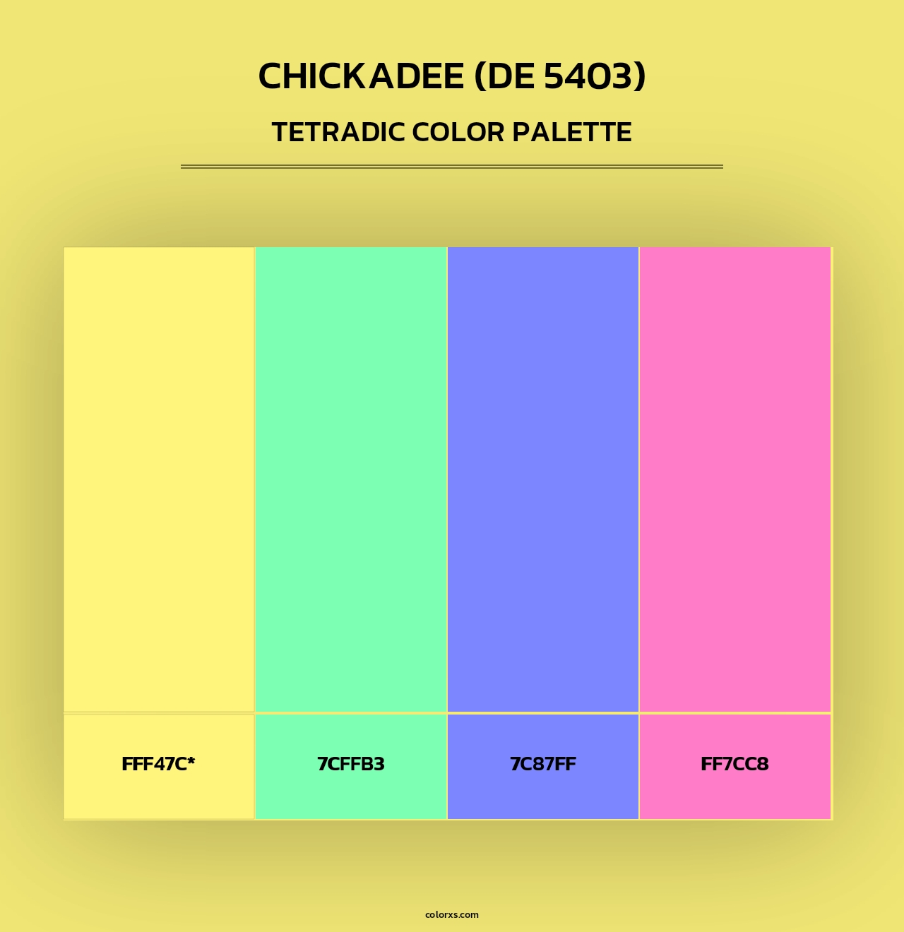 Chickadee (DE 5403) - Tetradic Color Palette