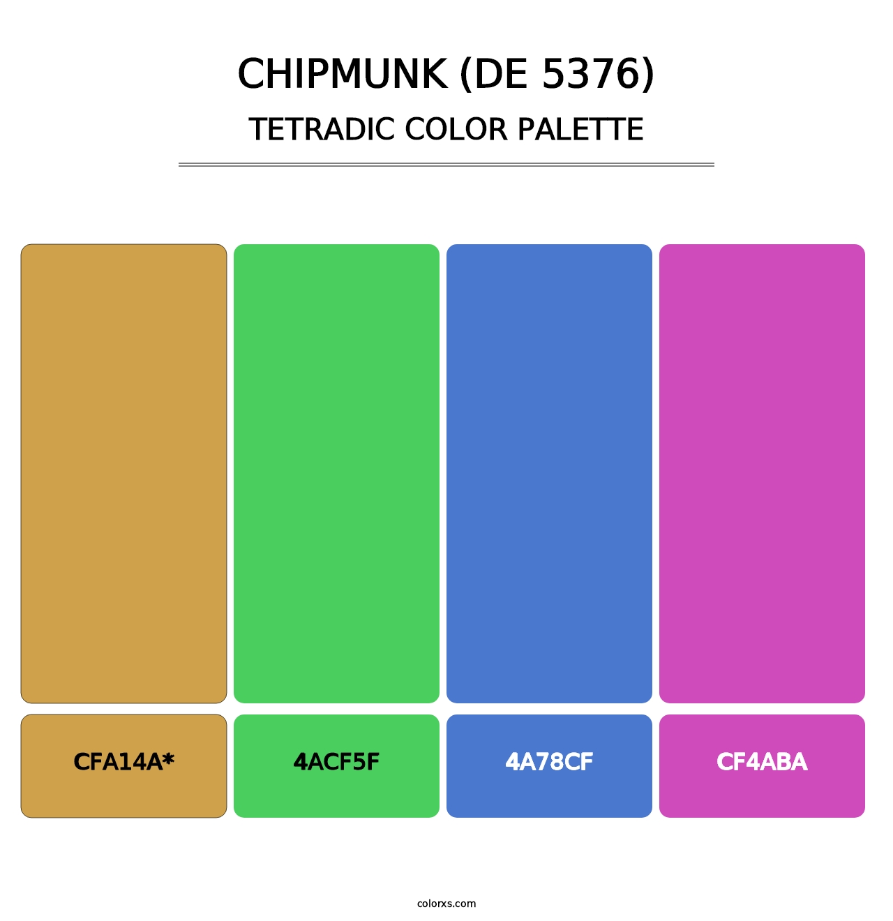 Chipmunk (DE 5376) - Tetradic Color Palette
