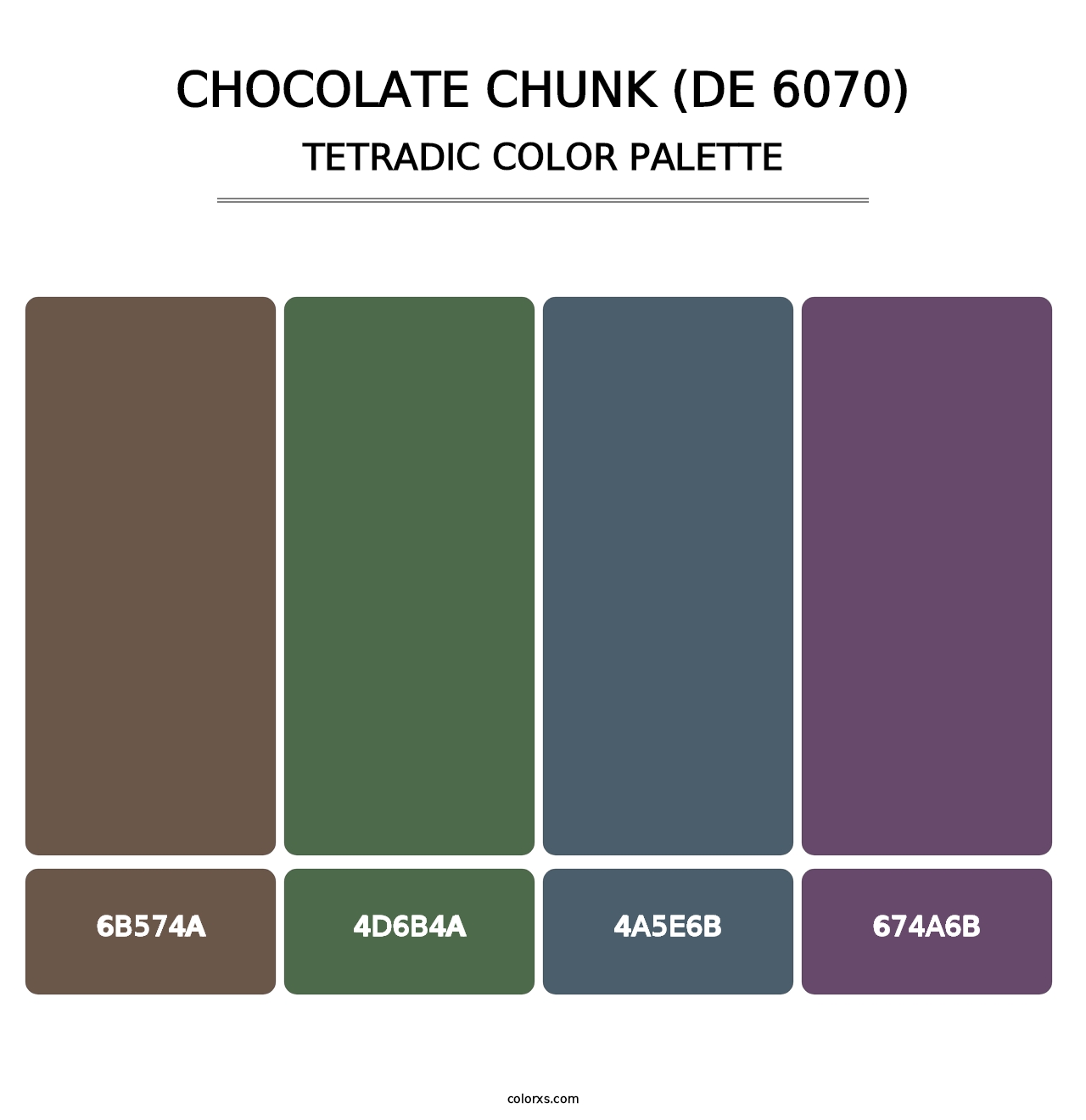 Chocolate Chunk (DE 6070) - Tetradic Color Palette