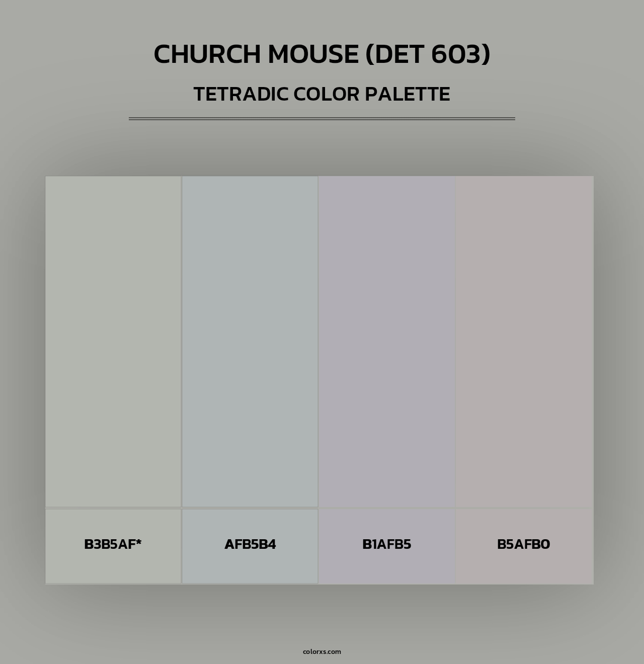 Church Mouse (DET 603) - Tetradic Color Palette
