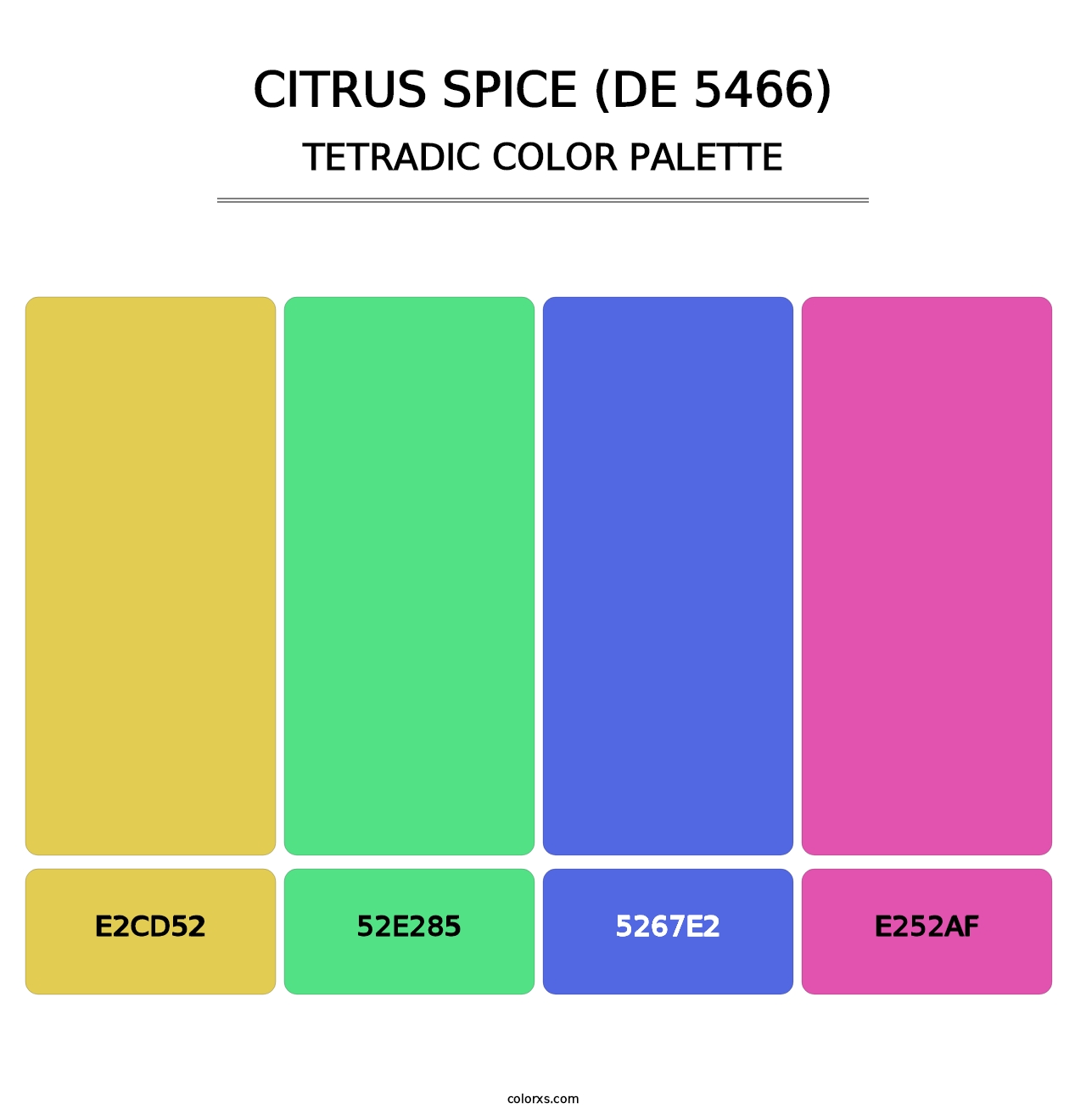 Citrus Spice (DE 5466) - Tetradic Color Palette