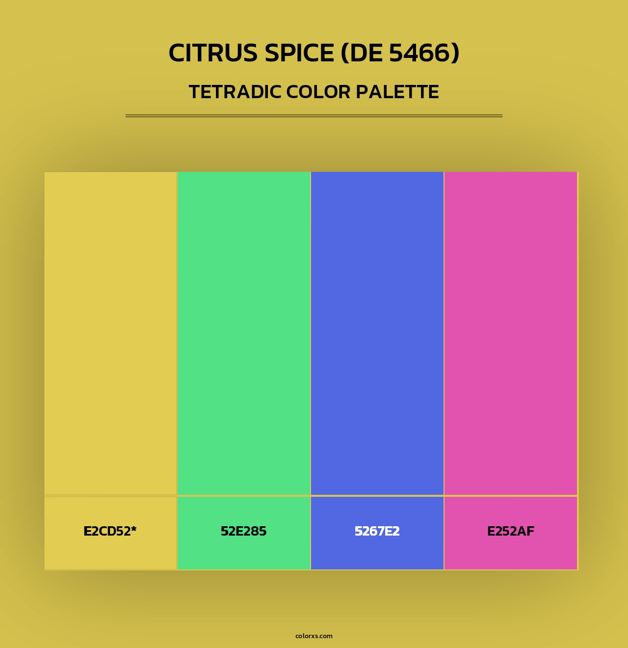 Citrus Spice (DE 5466) - Tetradic Color Palette