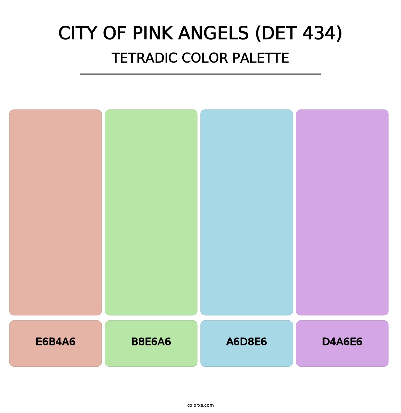 City of Pink Angels (DET 434) - Tetradic Color Palette