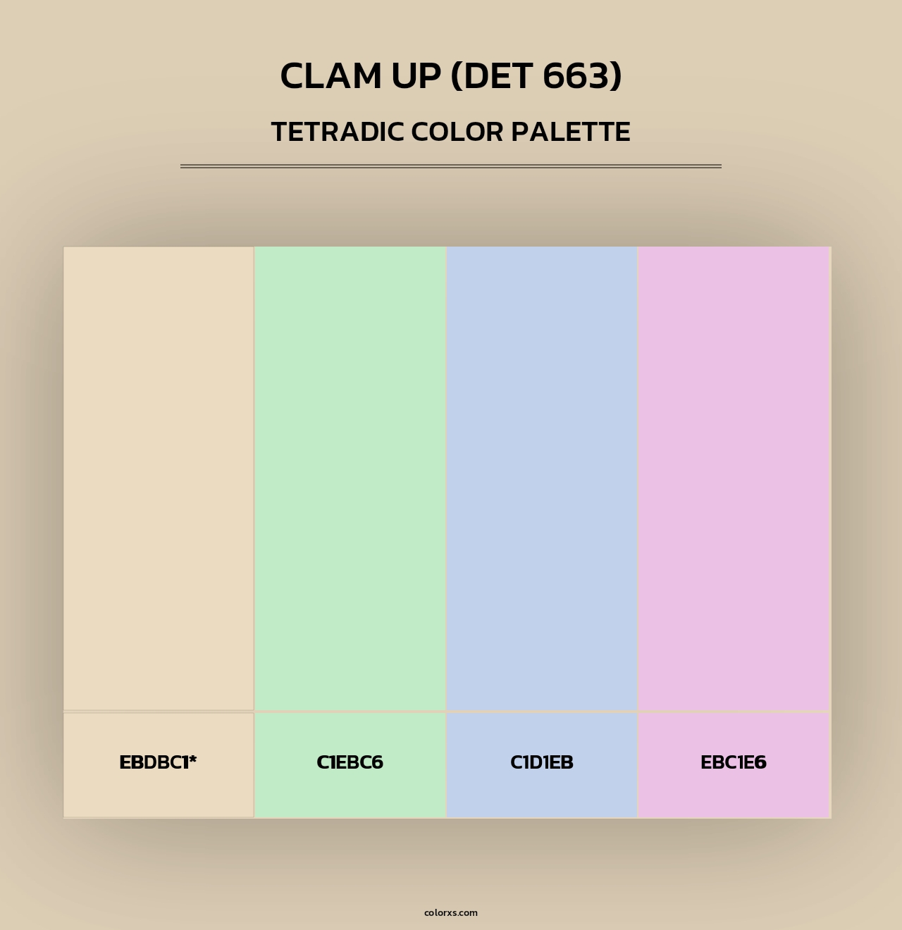 Clam Up (DET 663) - Tetradic Color Palette
