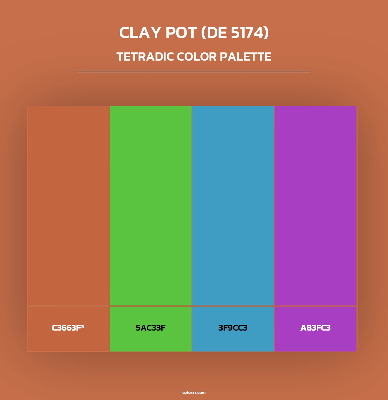 Clay Pot (DE 5174) - Tetradic Color Palette