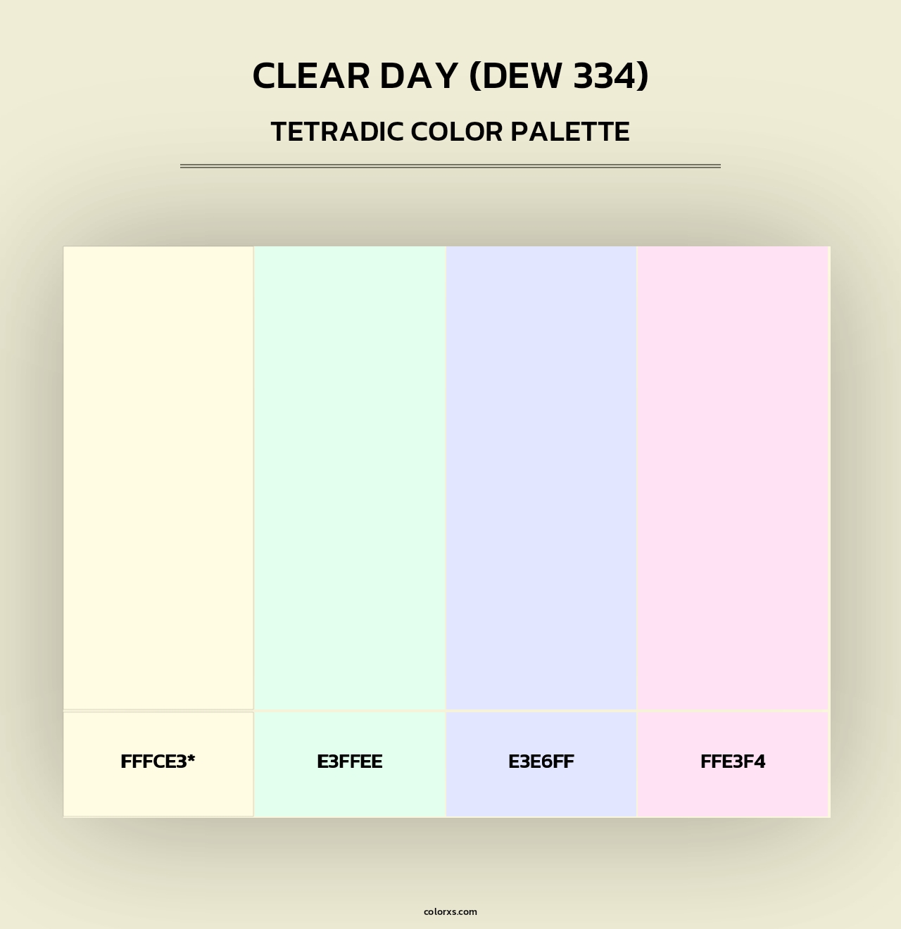 Clear Day (DEW 334) - Tetradic Color Palette