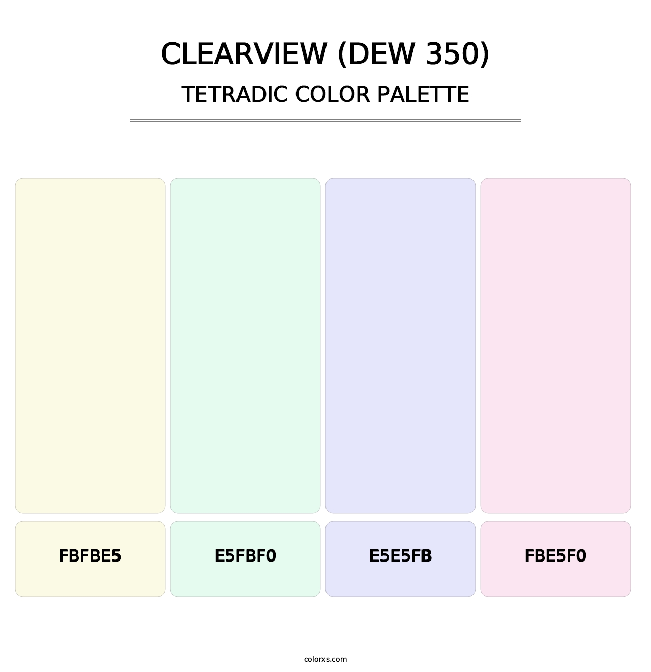 Clearview (DEW 350) - Tetradic Color Palette