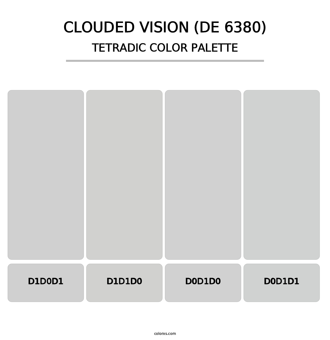 Clouded Vision (DE 6380) - Tetradic Color Palette