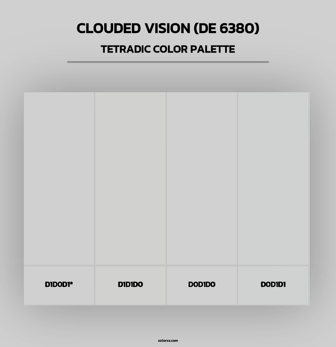 Clouded Vision (DE 6380) - Tetradic Color Palette