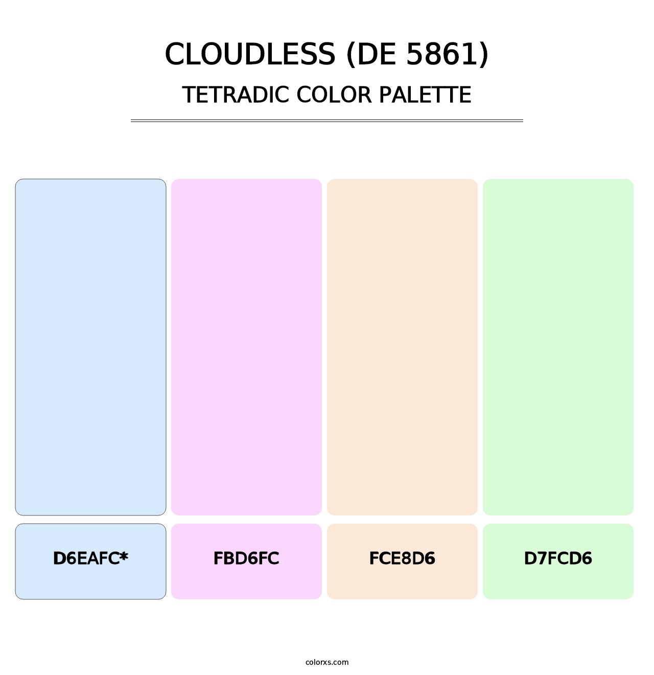 Cloudless (DE 5861) - Tetradic Color Palette