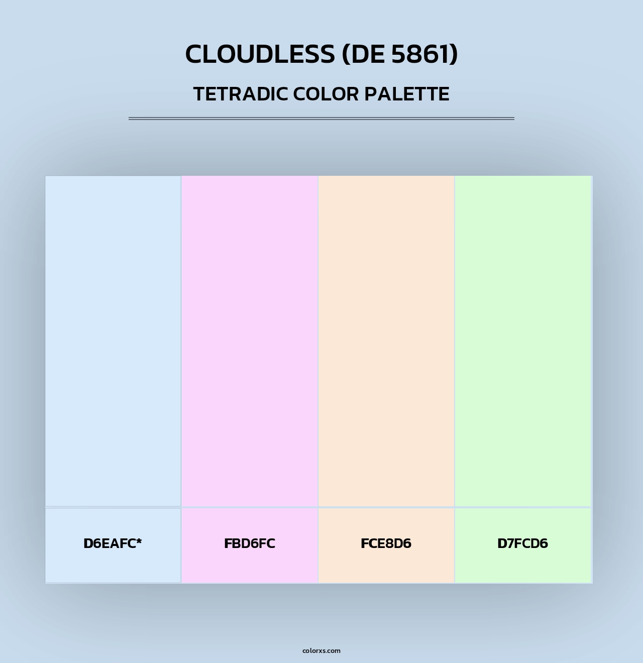 Cloudless (DE 5861) - Tetradic Color Palette