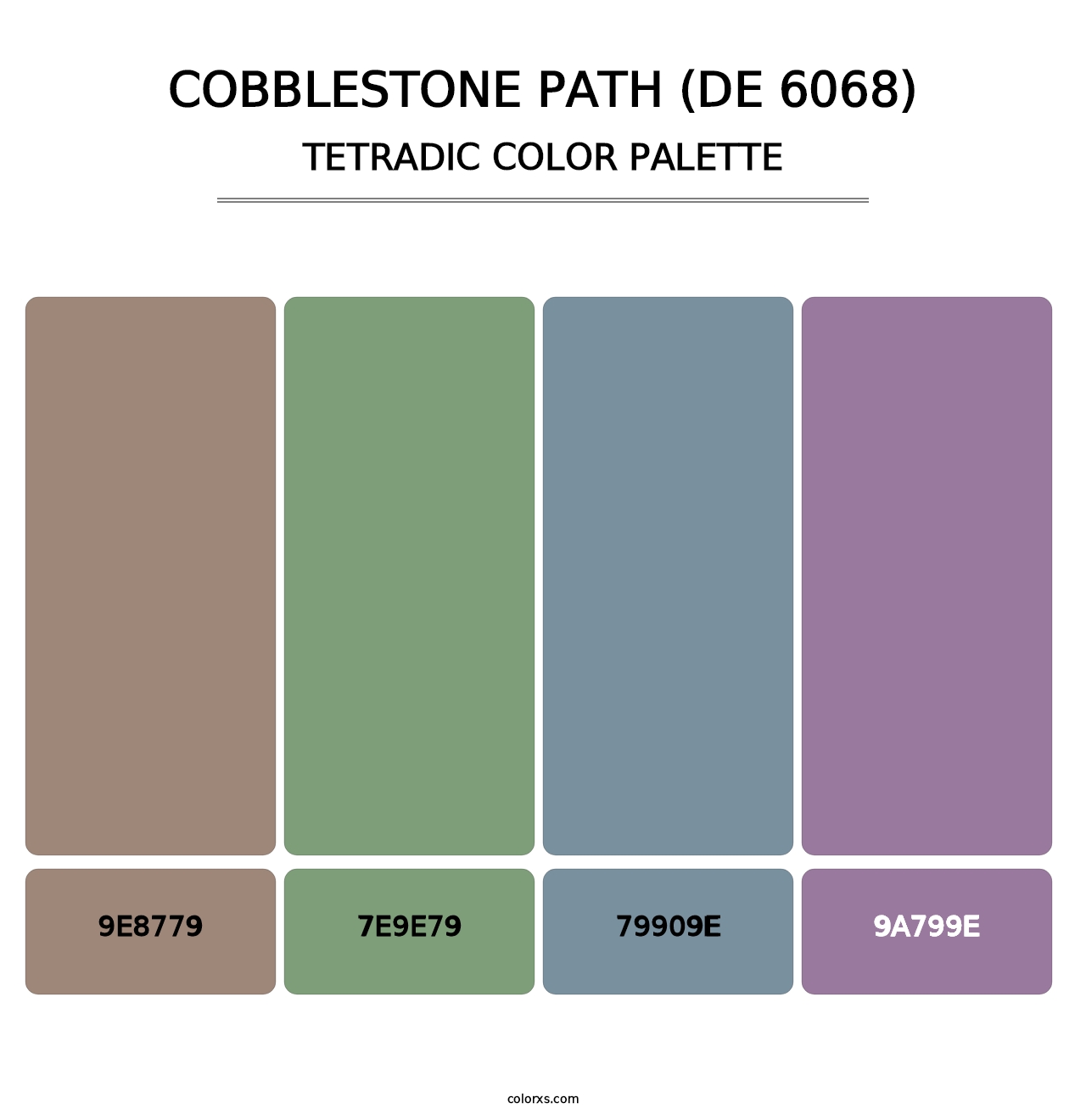 Cobblestone Path (DE 6068) - Tetradic Color Palette