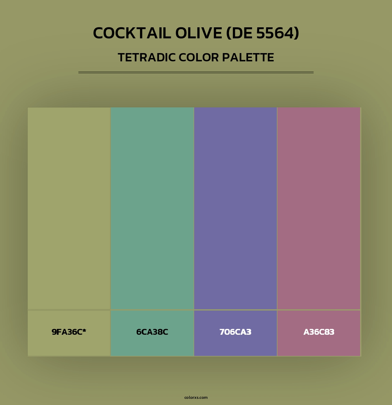 Cocktail Olive (DE 5564) - Tetradic Color Palette