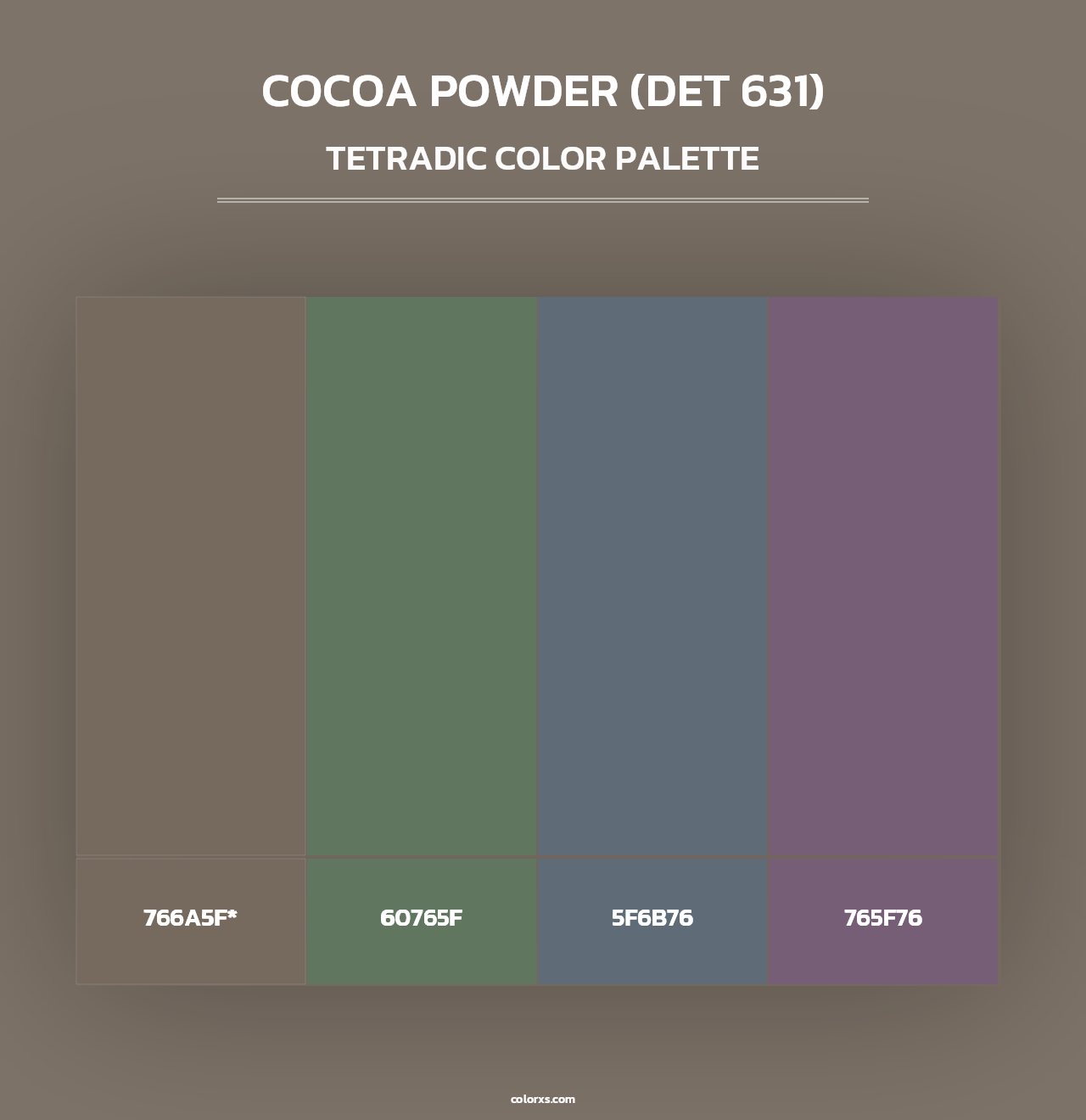 Cocoa Powder (DET 631) - Tetradic Color Palette