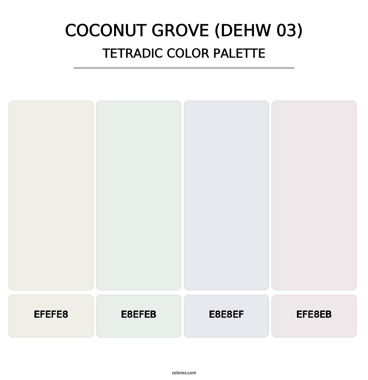 Coconut Grove (DEHW 03) - Tetradic Color Palette