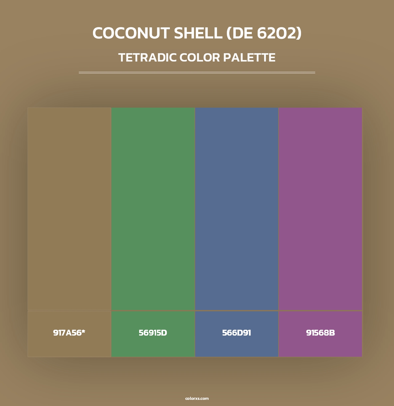 Coconut Shell (DE 6202) - Tetradic Color Palette