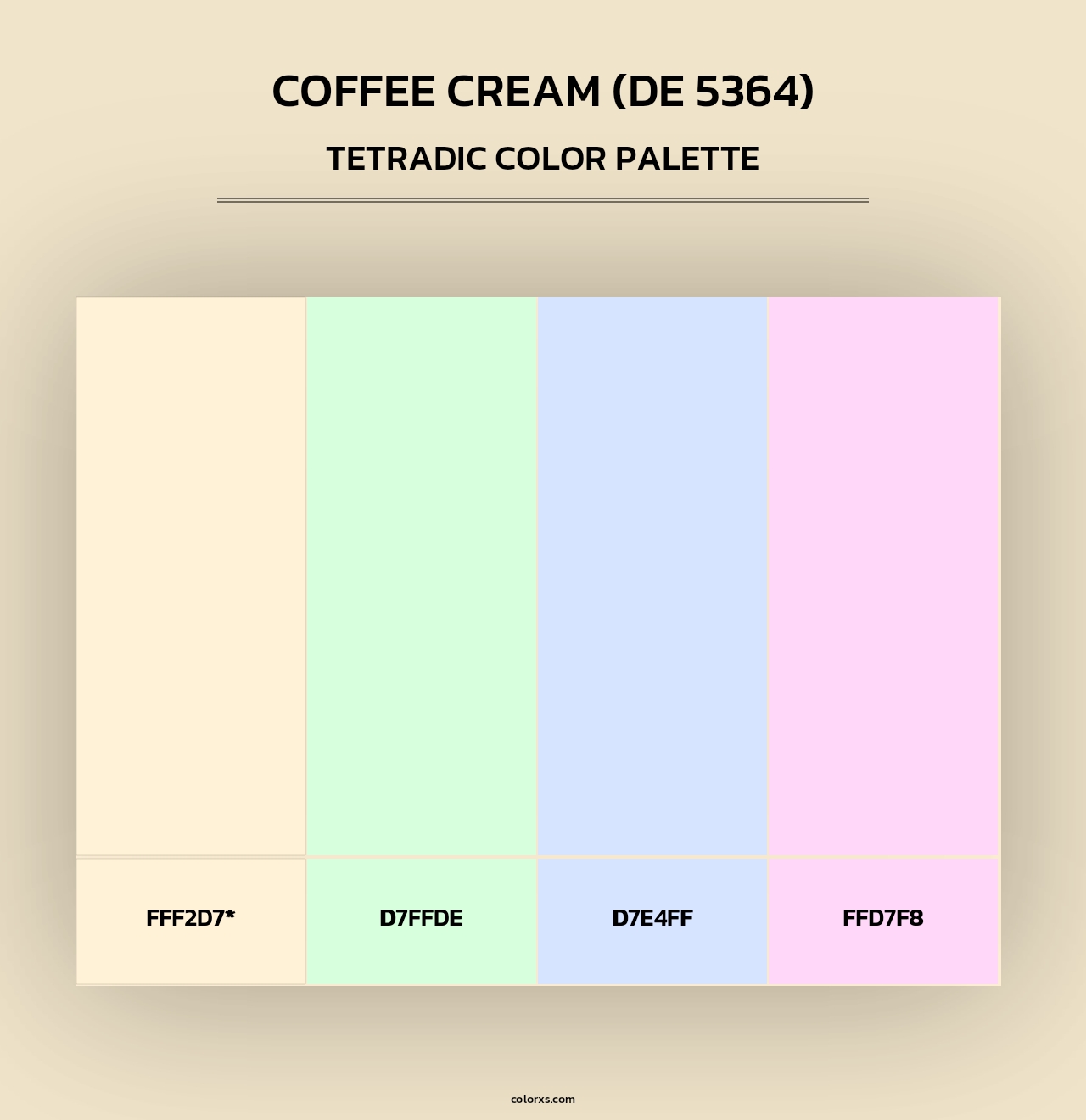 Coffee Cream (DE 5364) - Tetradic Color Palette