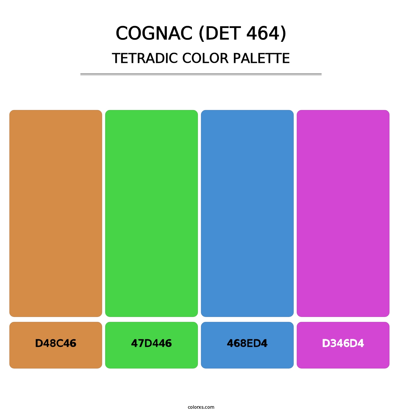 Cognac (DET 464) - Tetradic Color Palette