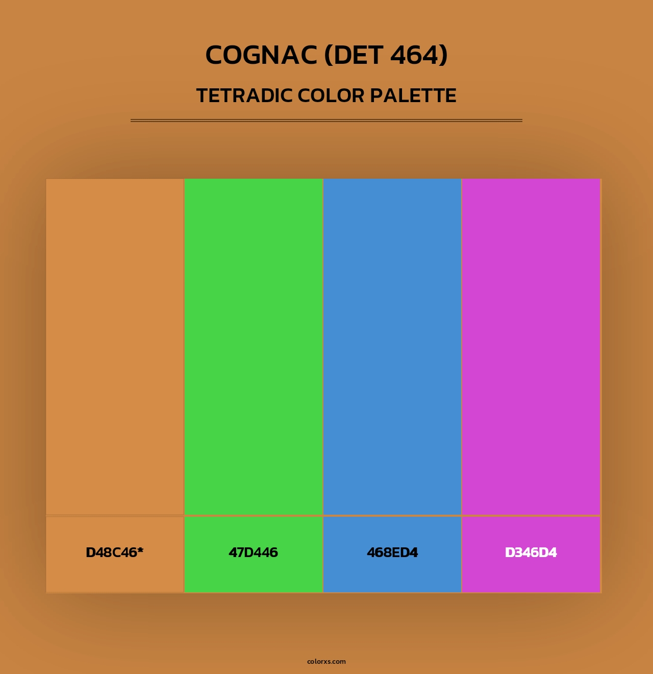 Cognac (DET 464) - Tetradic Color Palette