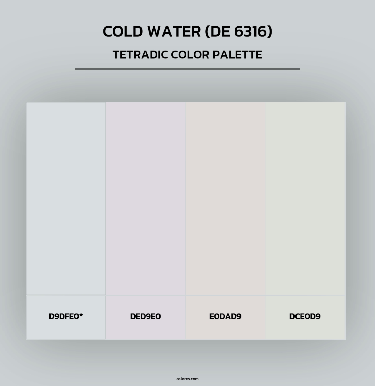 Cold Water (DE 6316) - Tetradic Color Palette