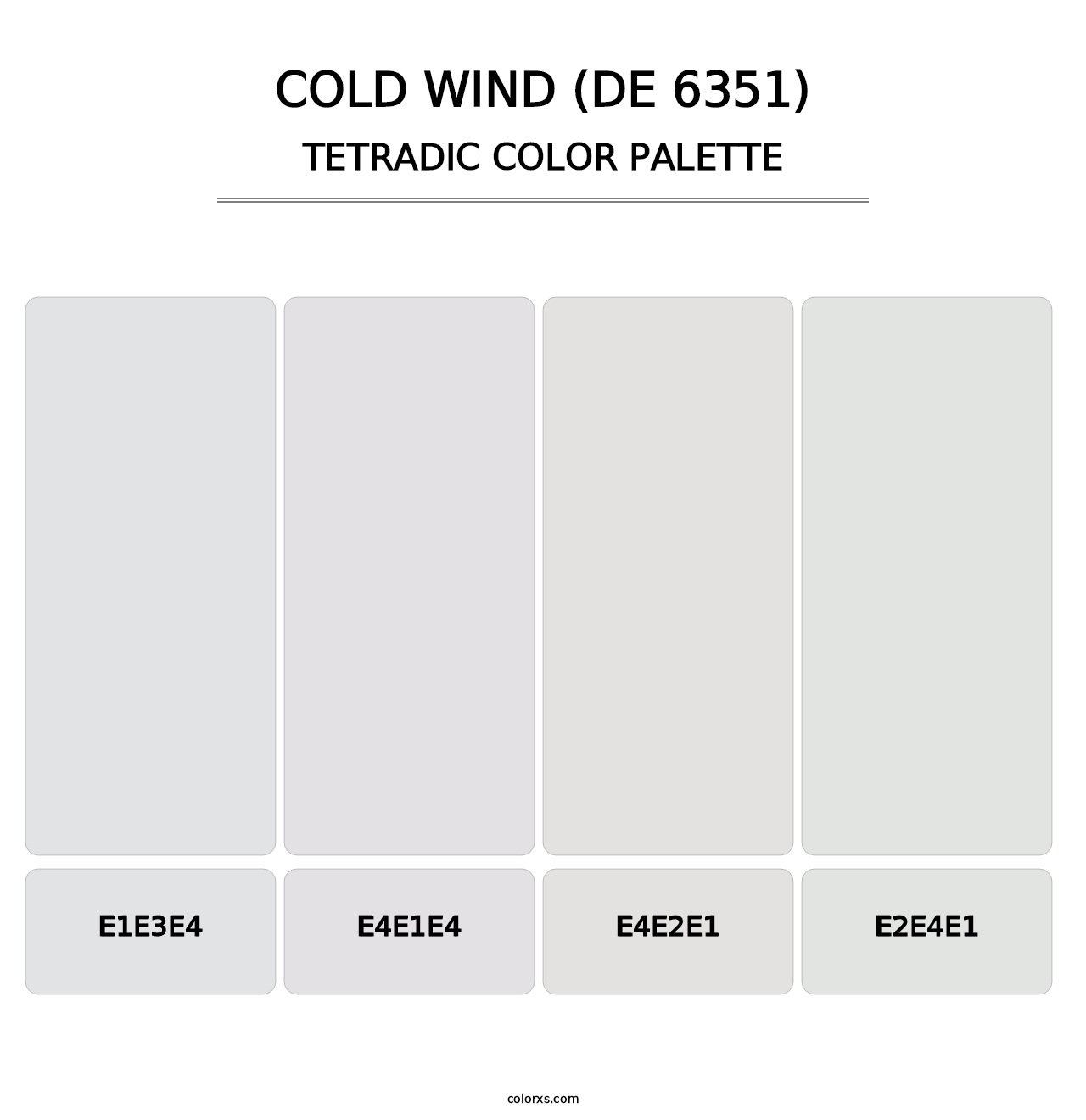Cold Wind (DE 6351) - Tetradic Color Palette