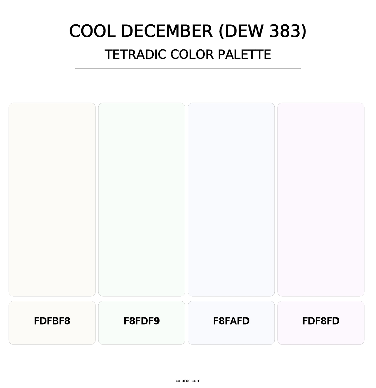 Cool December (DEW 383) - Tetradic Color Palette