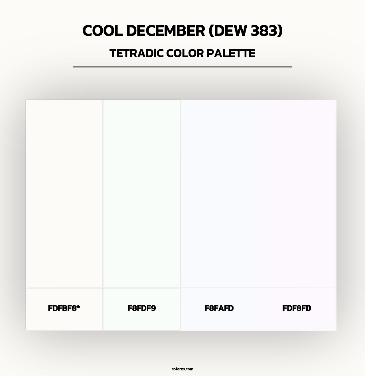 Cool December (DEW 383) - Tetradic Color Palette