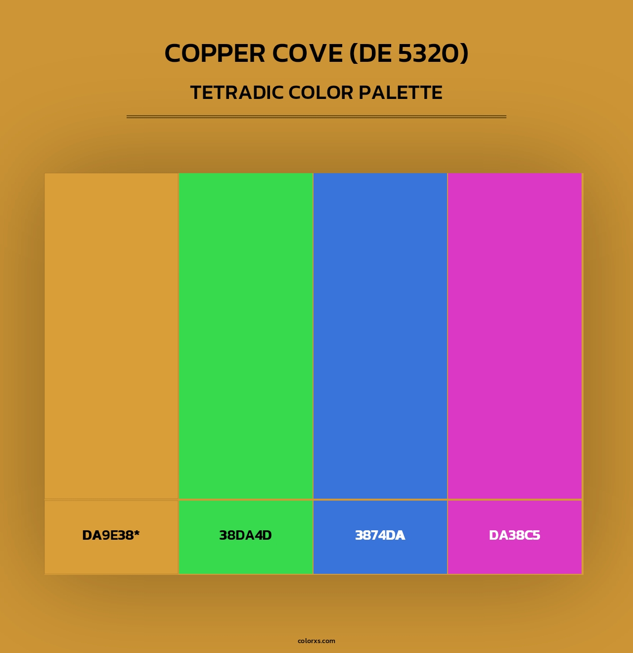 Copper Cove (DE 5320) - Tetradic Color Palette