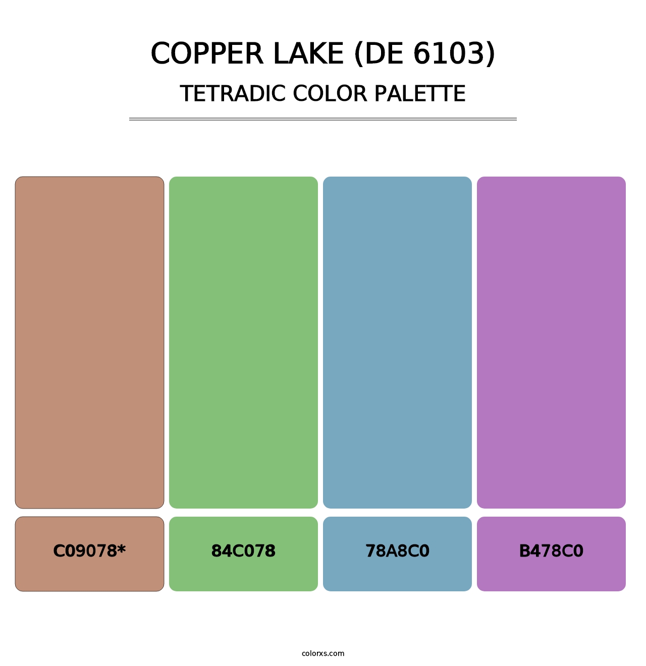 Copper Lake (DE 6103) - Tetradic Color Palette