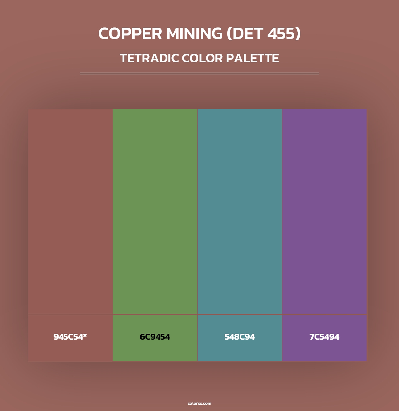 Copper Mining (DET 455) - Tetradic Color Palette