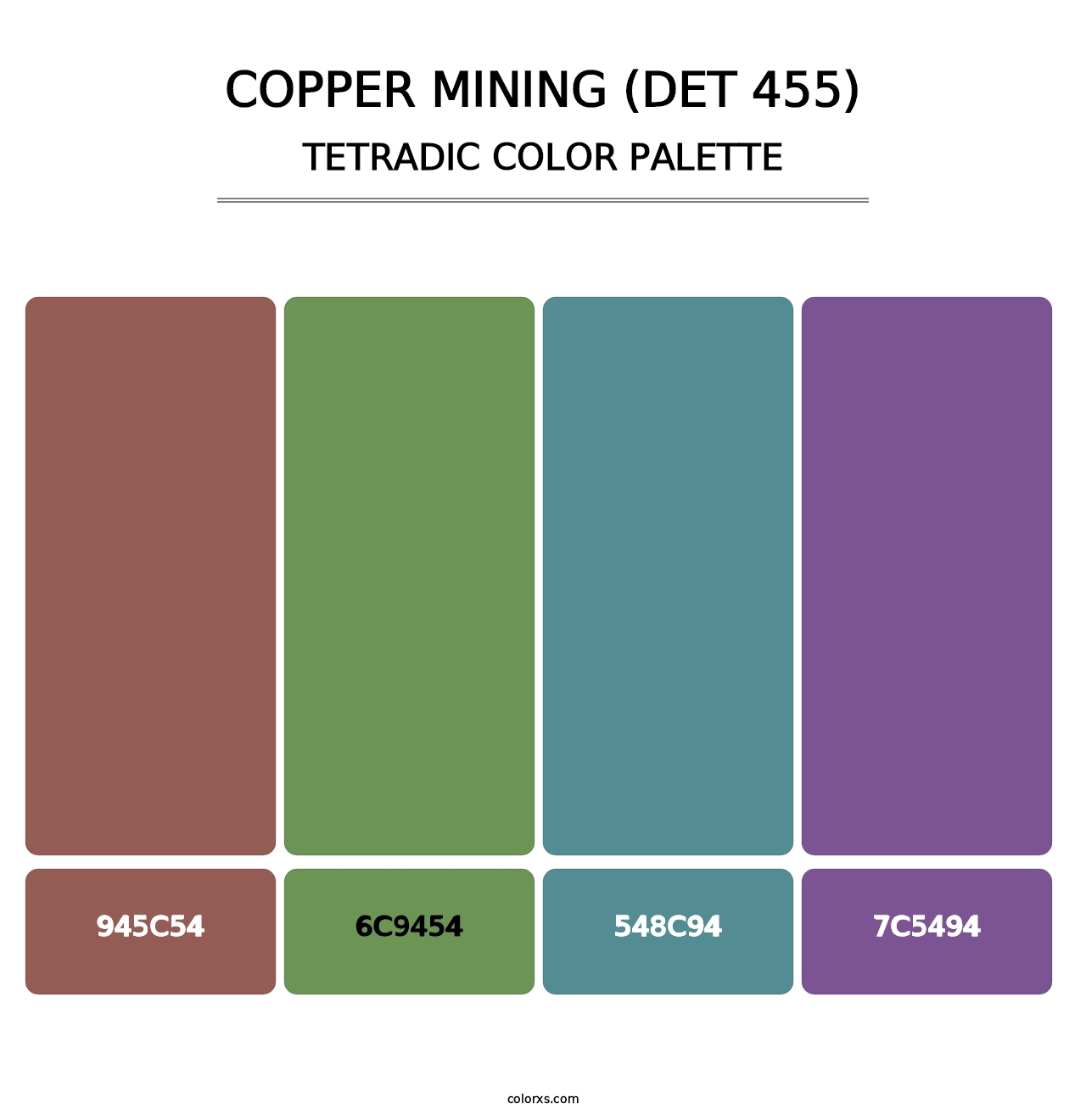 Copper Mining (DET 455) - Tetradic Color Palette