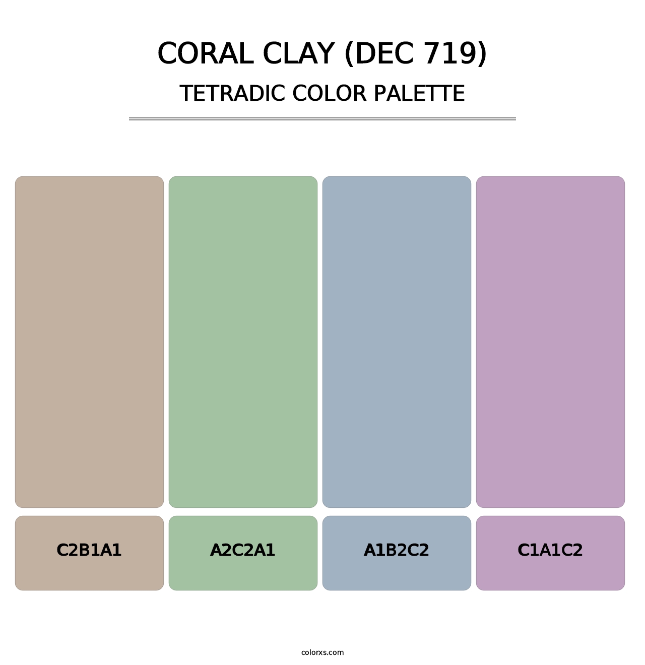 Coral Clay (DEC 719) - Tetradic Color Palette