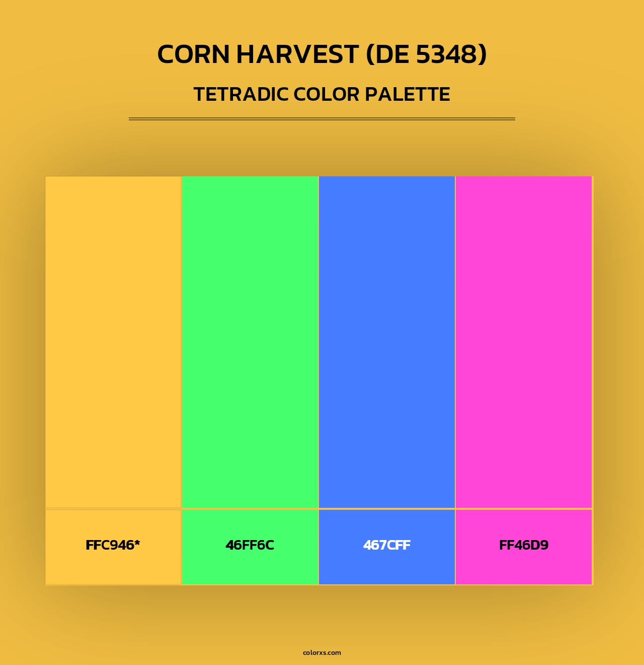 Corn Harvest (DE 5348) - Tetradic Color Palette