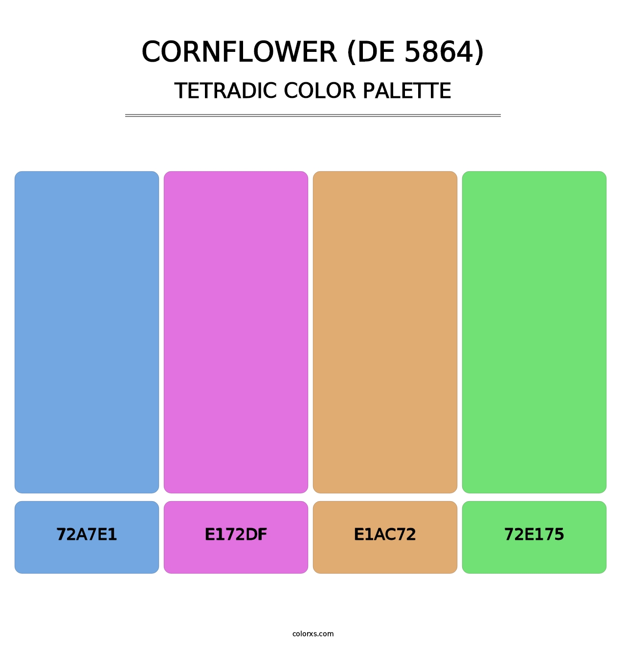 Cornflower (DE 5864) - Tetradic Color Palette