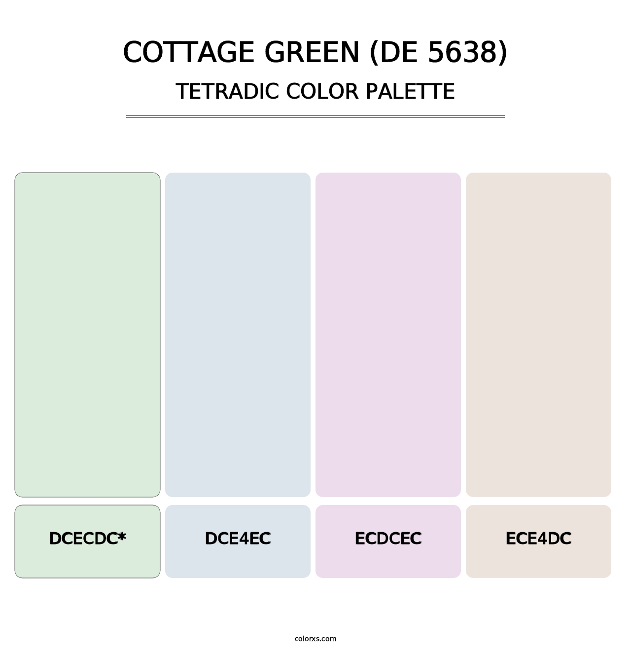 Cottage Green (DE 5638) - Tetradic Color Palette
