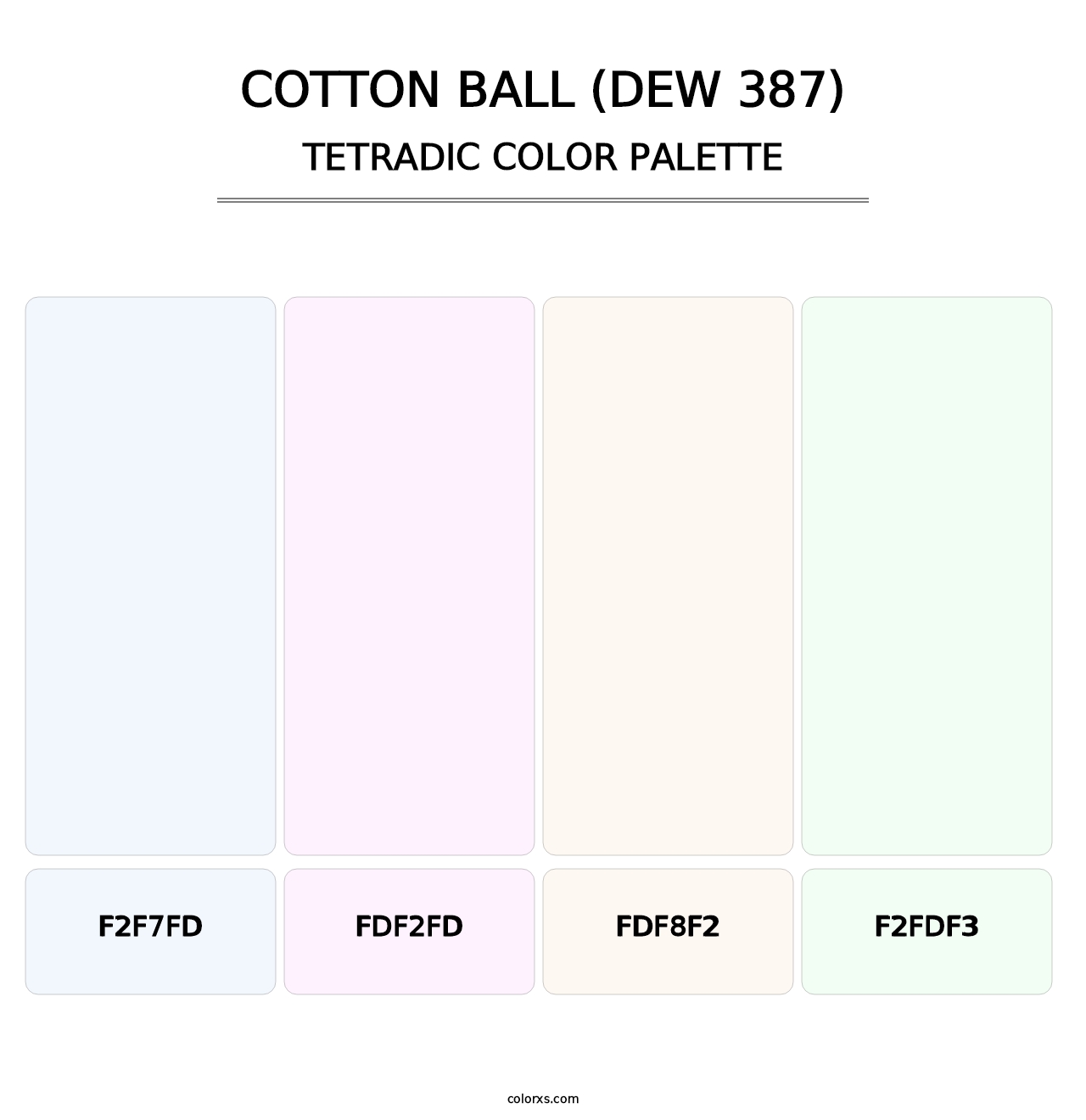 Cotton Ball (DEW 387) - Tetradic Color Palette