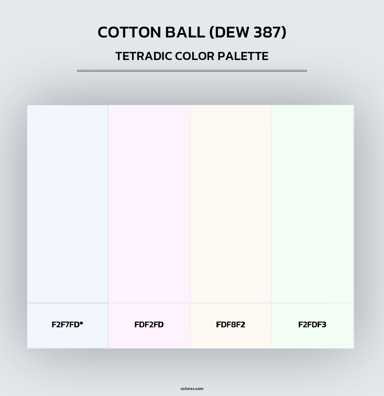 Cotton Ball (DEW 387) - Tetradic Color Palette