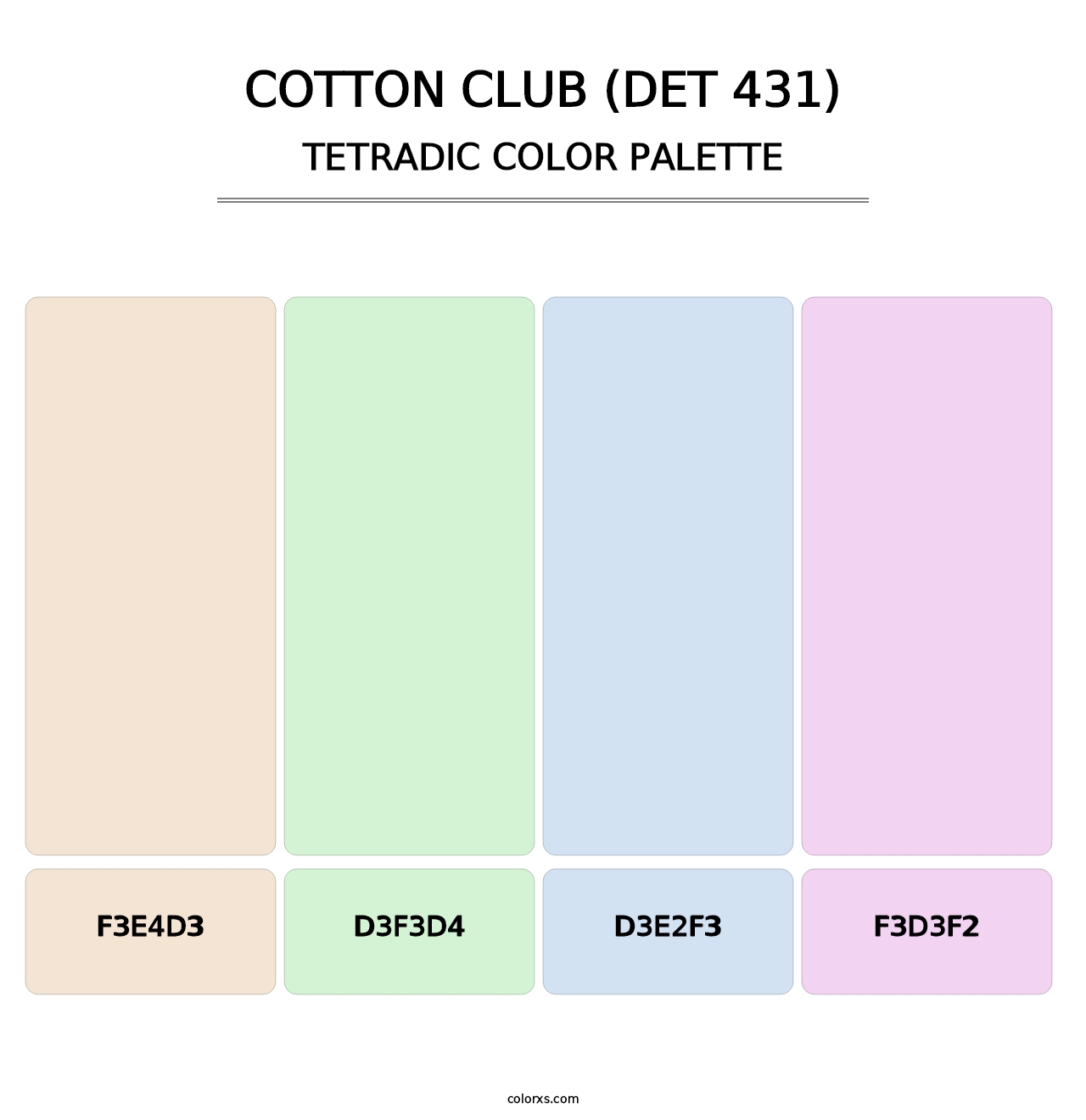 Cotton Club (DET 431) - Tetradic Color Palette