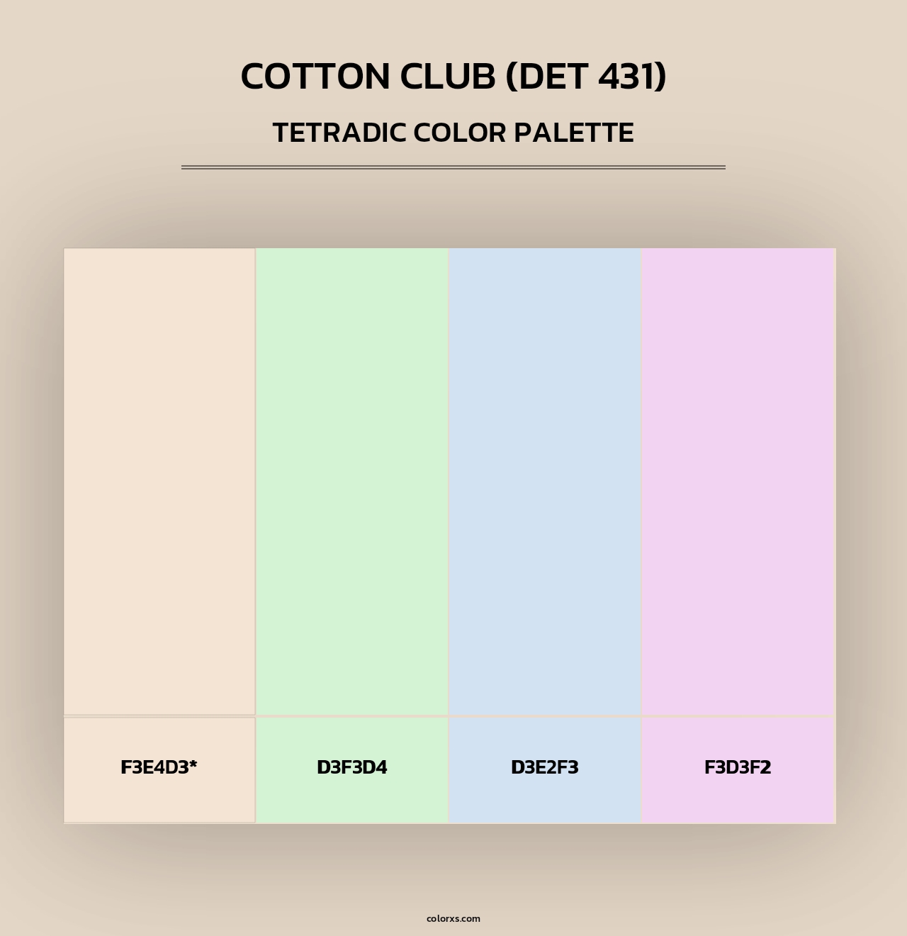 Cotton Club (DET 431) - Tetradic Color Palette