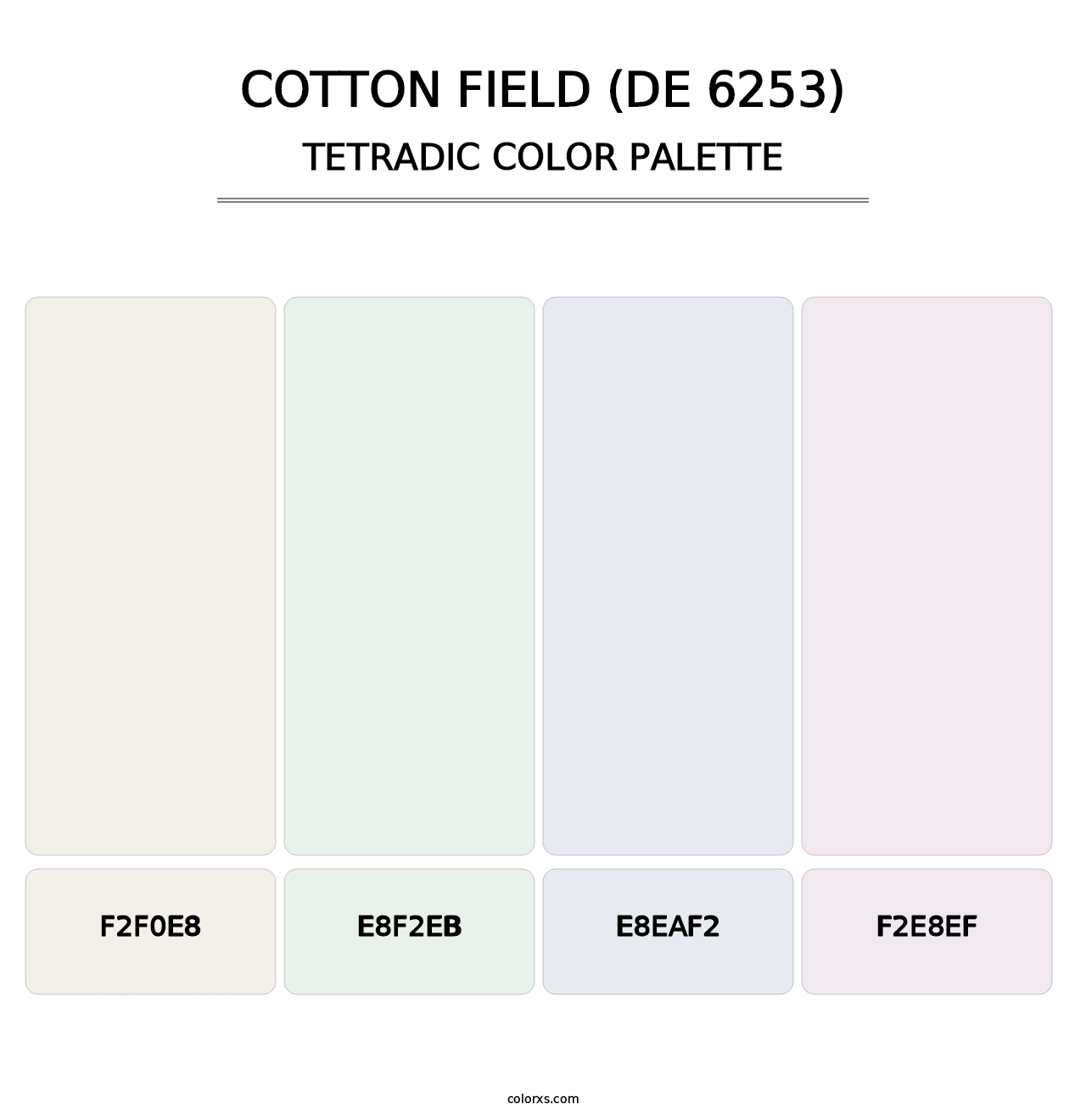 Cotton Field (DE 6253) - Tetradic Color Palette
