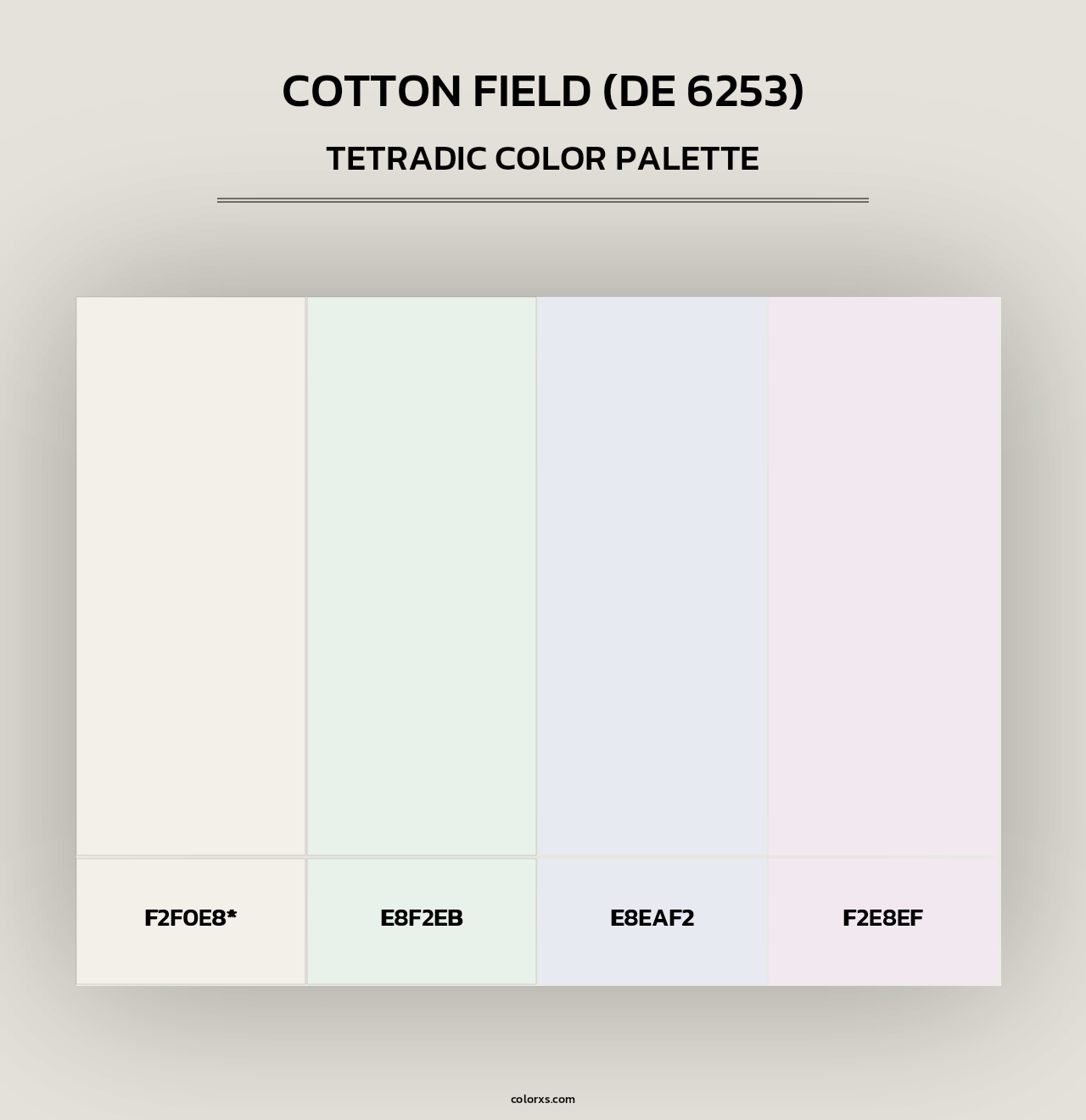 Cotton Field (DE 6253) - Tetradic Color Palette