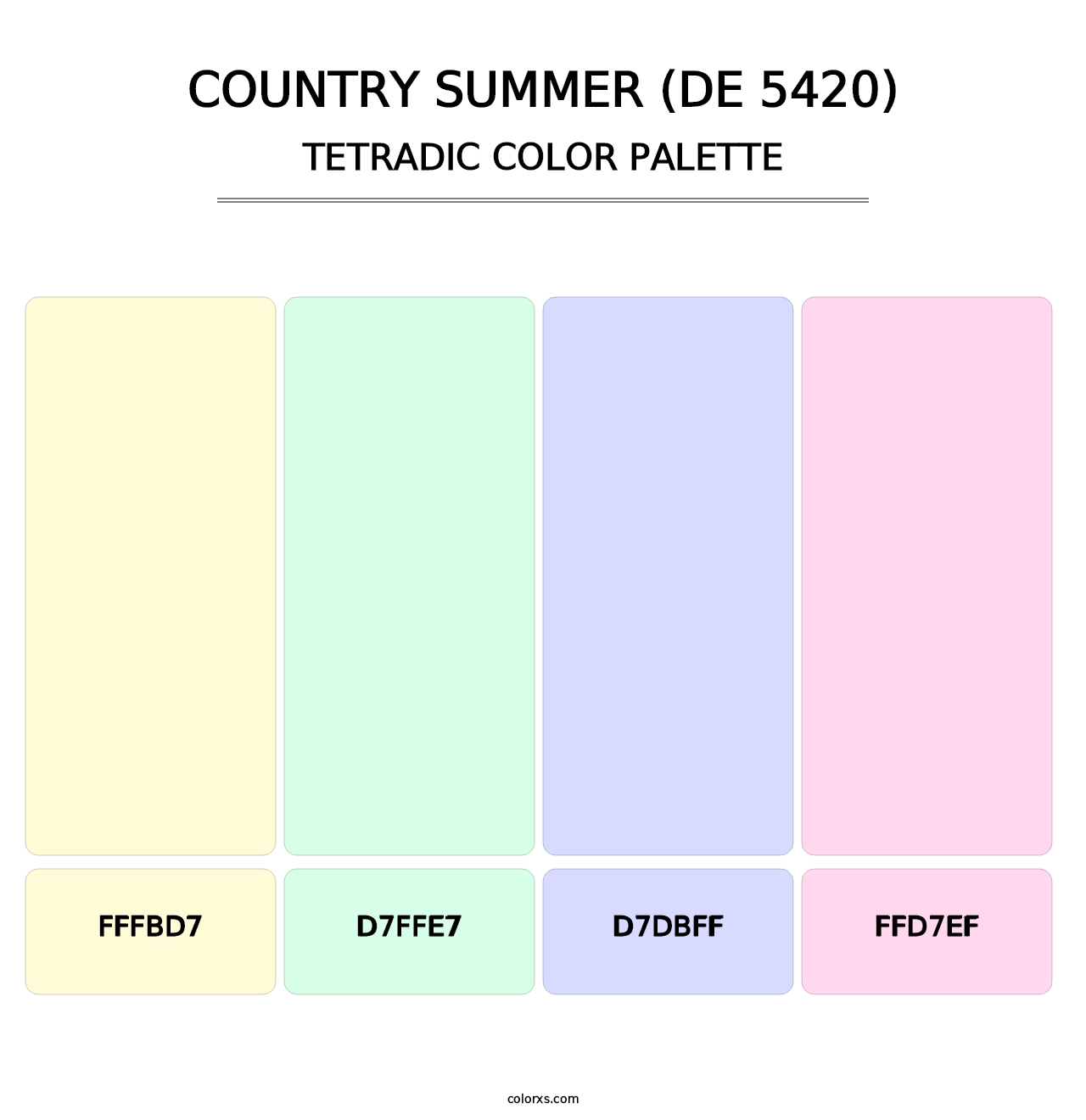 Country Summer (DE 5420) - Tetradic Color Palette