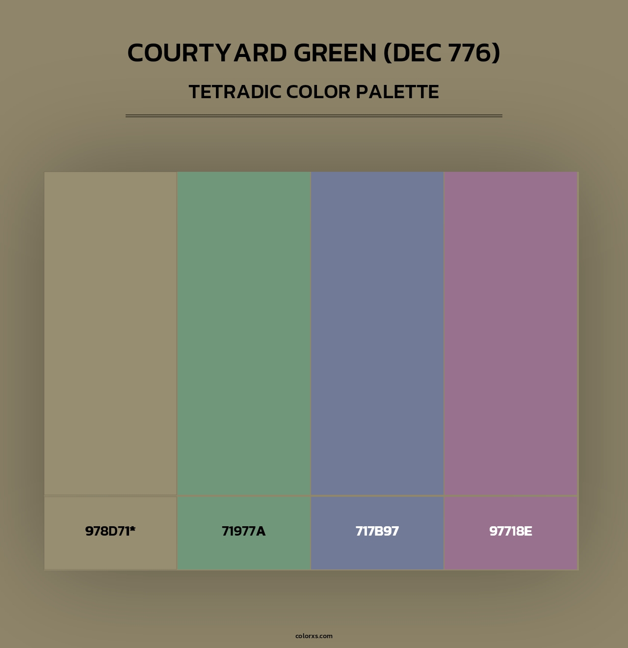 Courtyard Green (DEC 776) - Tetradic Color Palette