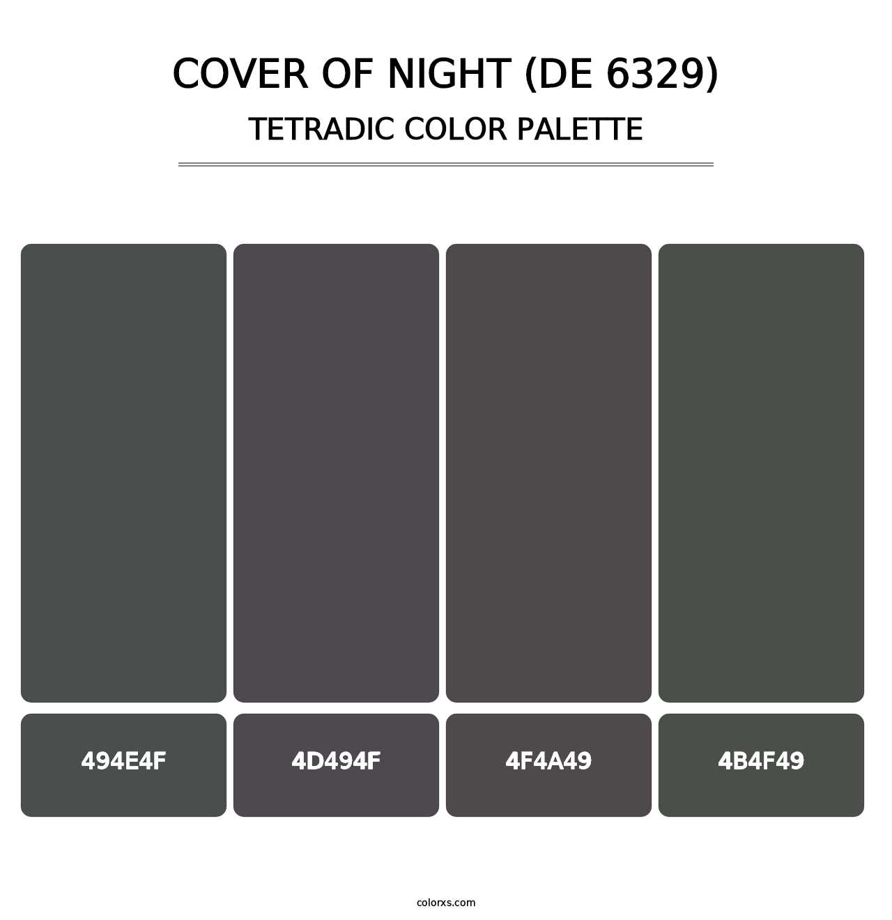 Cover of Night (DE 6329) - Tetradic Color Palette