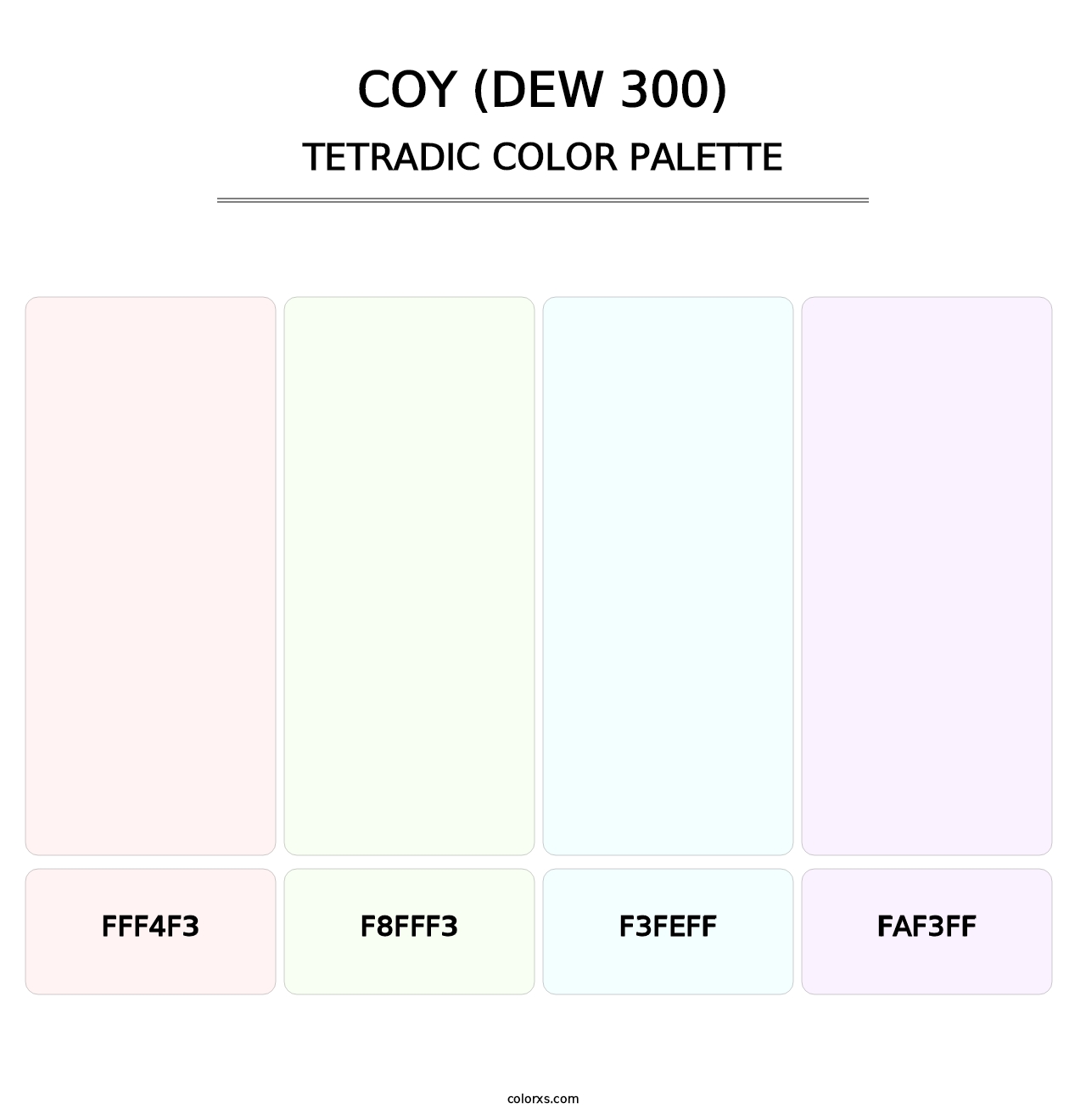 Coy (DEW 300) - Tetradic Color Palette